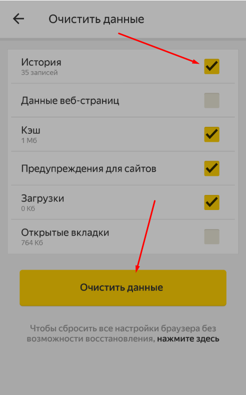 Как очистить историю в яндексе на планшете айпад