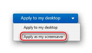 Apply as my screensaver