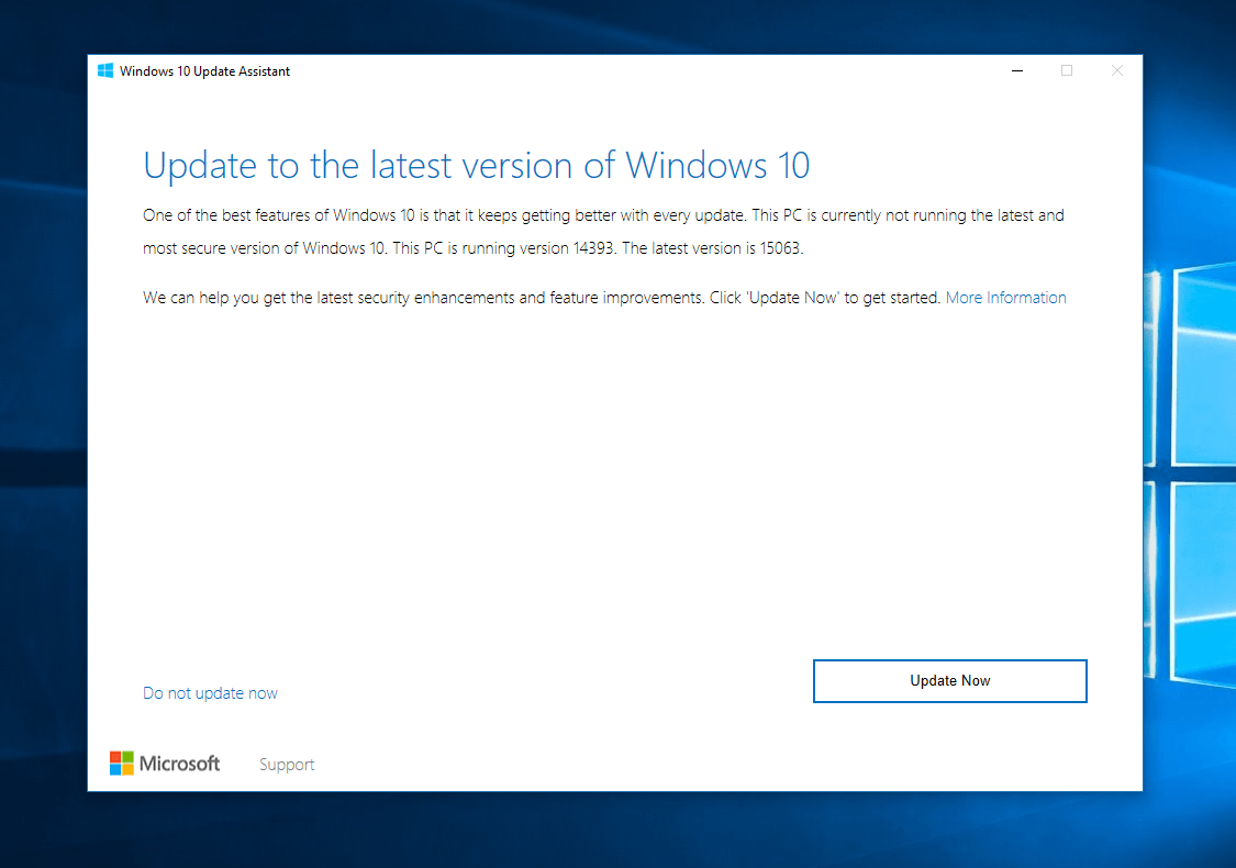 Помощник по обновлению Windows 10