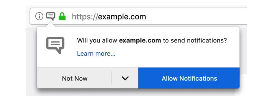 Push-уведомление в Firefox