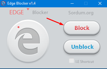 Приложение Edge Blocker для блокировки системного браузера
