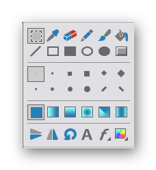 панель инструментов для создания иконок