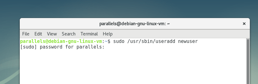 Требование ввести пароль администратора в терминале дистрибутива Debian