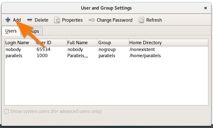 Графический интерфейс для управления группами в оболочке LXQT для Linux