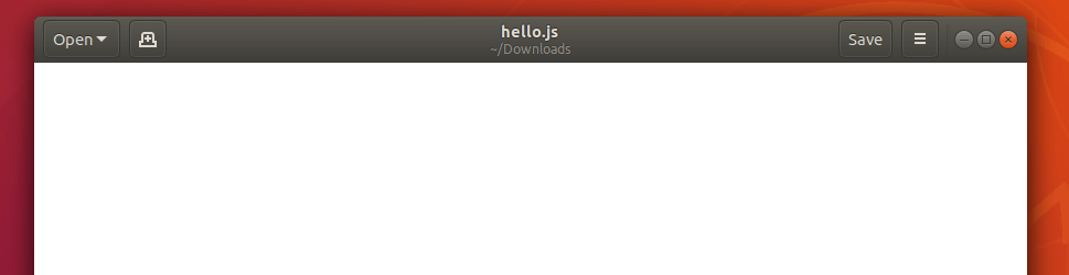 Открытый файл hello.js