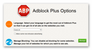 Настройки Adblock Plus Internet Explorer