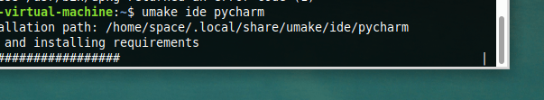 Команда установки PyCharm с помощью Umake