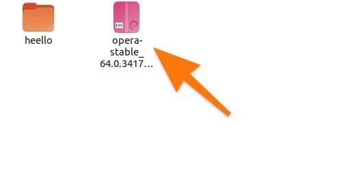 Папка с установочным файлом Opera