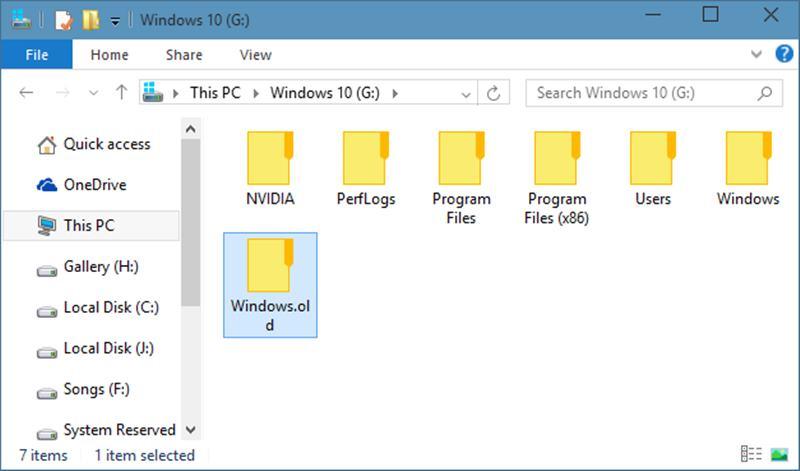 Удаляем папку Windows.old в Windows 10