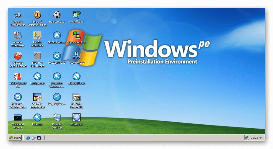 Windows PE Рабочий стол