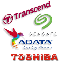 Логотип Transcend ADATA Seagate Toshiba Sony