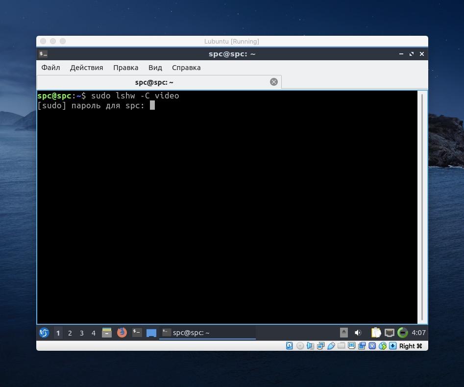 VirtualBox VM 2019-10-31 at 03.07.18.jpg Запрос на ввод пароля в терминале Linux