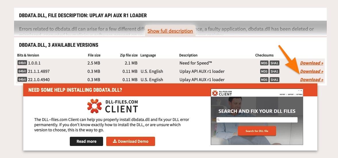 CleanShot 2019-11-10 at 21.12.35.jpg Страница загрузки DLL-файлов на сайте DLL-FILES.com