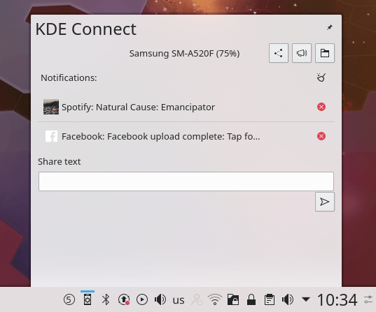 Панель инструментов KDE