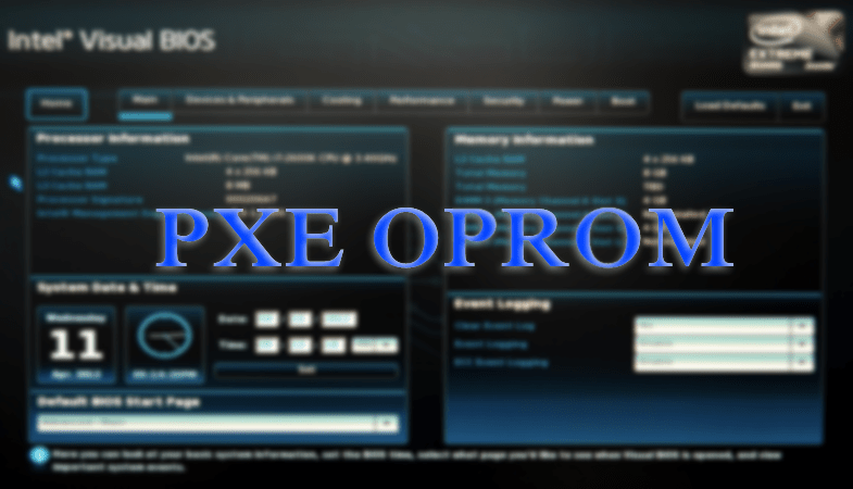 Что такое PXE OPROM в BIOS