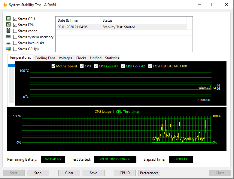System Stability Test