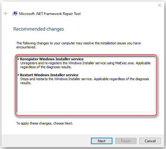 Net Framework Repair Tool