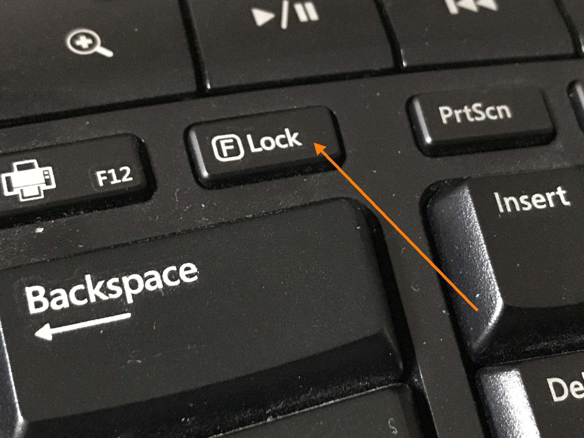 Клавиша «F Lock» на клавиатуре