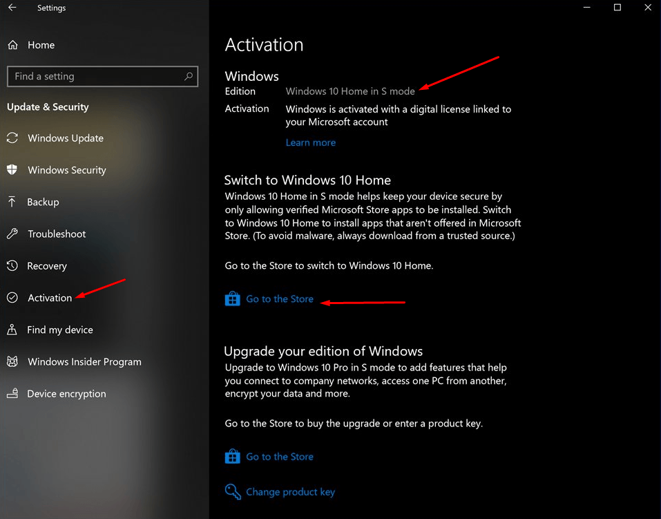Как отключить S-режим через настройки в Windows 10