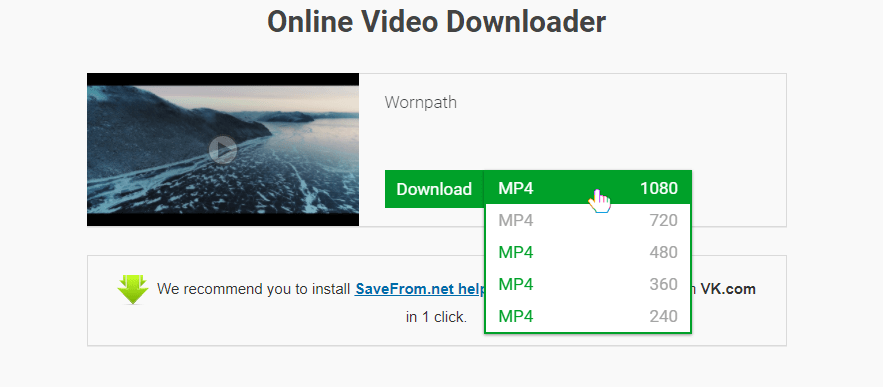 savefrom.net скачать видео из вк