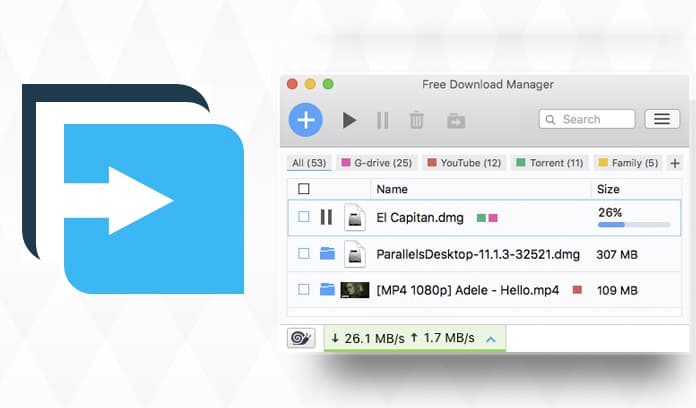 ускоритель загрузки для мак  Free Download Manager