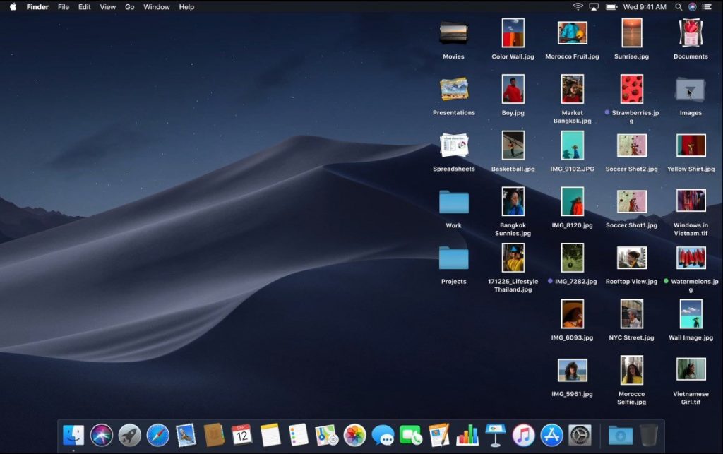 интерфейс операционной системы macOS Sierra