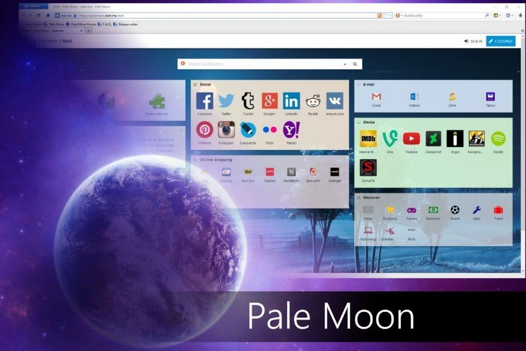 Pale Moon браузер с поддержкой flash player