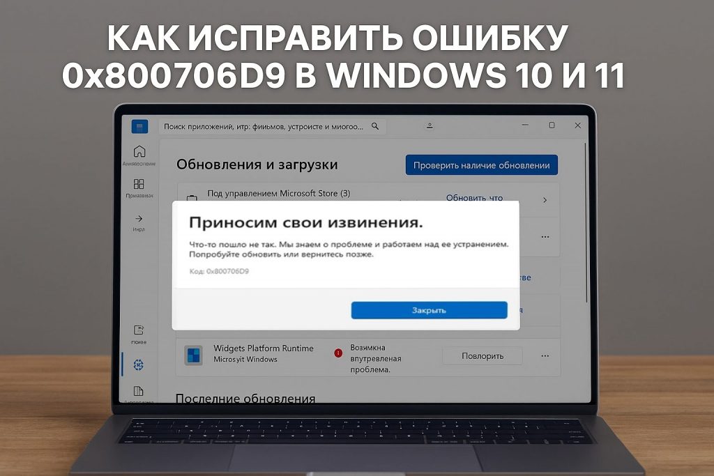 Как исправить ошибку 0x800706d9 в Windows 10 и 11