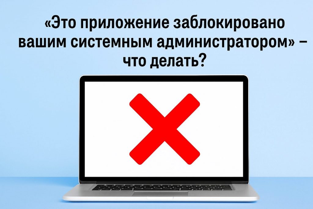 Это приложение заблокировано вашим системным администратором — что делать