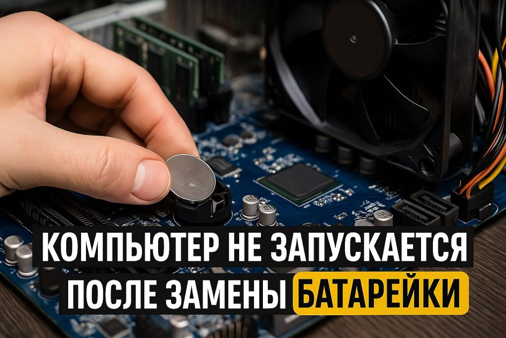 ПК или ноутбук не запускается после замены батарейки — что делать